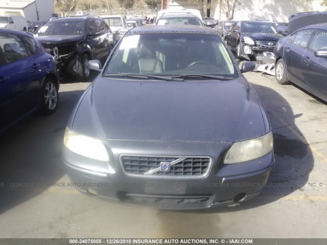 YV1RS592X62532821 - 2006 VOLVO S60 2.5T GRAY photo 6