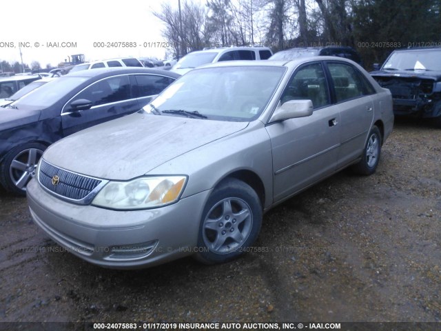 4T1BF28B8YU090605 - 2000 TOYOTA AVALON XL/XLS BEIGE photo 2