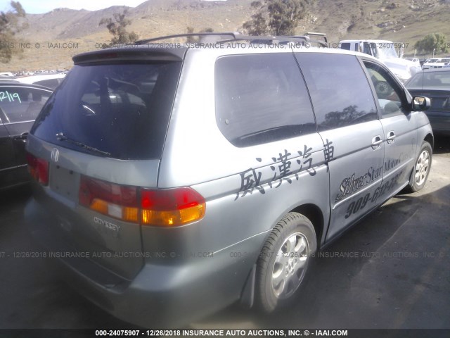 2HKRL18072H554778 - 2002 HONDA ODYSSEY EXL GRAY photo 4