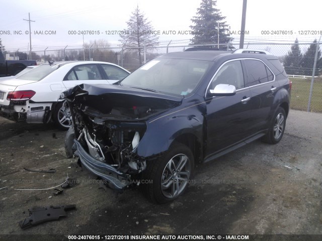 2GNFLGEK5H6229238 - 2017 CHEVROLET EQUINOX PREMIER BLUE photo 2