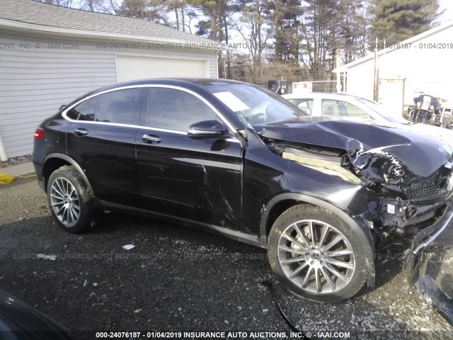 WDC0J4KB2JF358907 - 2018 MERCEDES-BENZ GLC COUPE 300 4MATIC BLACK photo 1