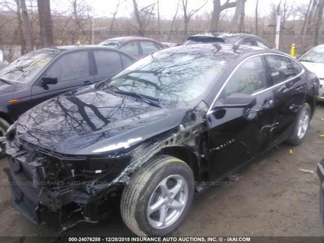 1G1ZB5ST4GF140493 - 2016 CHEVROLET MALIBU LS შავი ფოტო 2