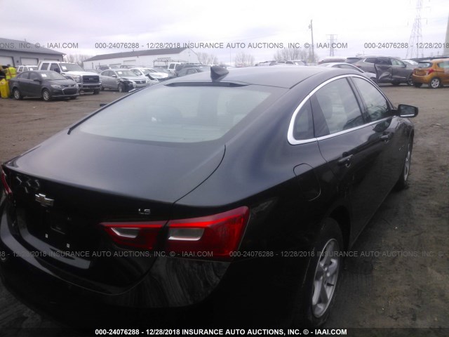 1G1ZB5ST4GF140493 - 2016 CHEVROLET MALIBU LS შავი ფოტო 4