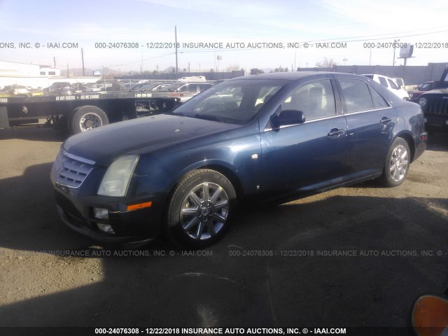 1G6DC67A860213008 - 2006 CADILLAC STS BLUE photo 2