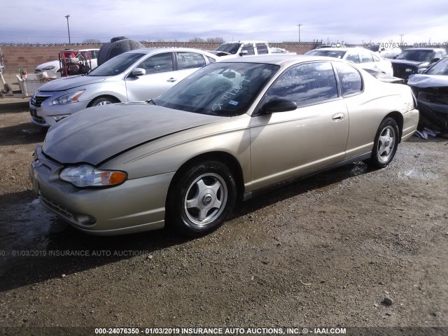 2G1WW12E859221276 - 2005 CHEVROLET MONTE CARLO LS GOLD photo 2