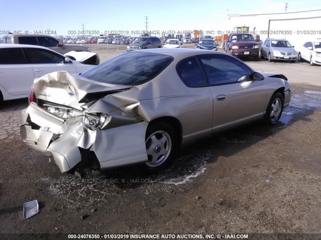 2G1WW12E859221276 - 2005 CHEVROLET MONTE CARLO LS GOLD photo 4