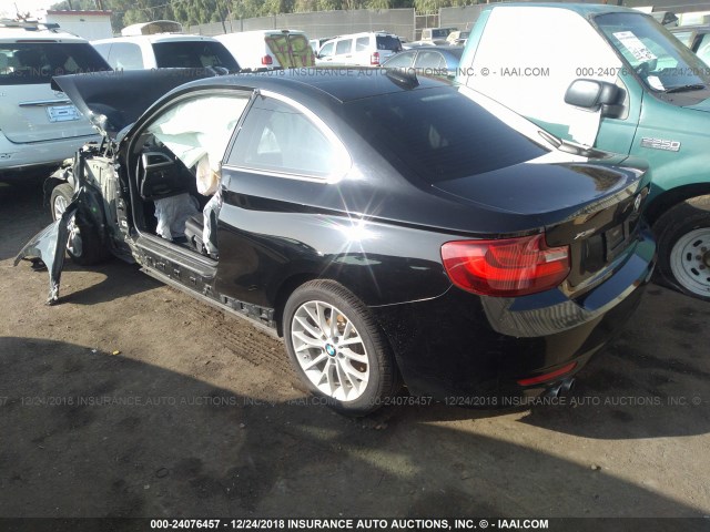 WBA1F7C5XFVX96087 - 2015 BMW 228 XI BLACK photo 3