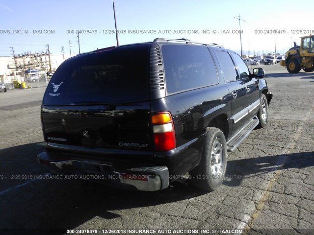 3GNEC16T43G138331 - 2003 CHEVROLET SUBURBAN C1500 BLACK photo 4