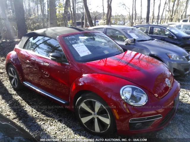 3VW7T7AT7DM826965 - 2013 VOLKSWAGEN BEETLE TURBO RED photo 1