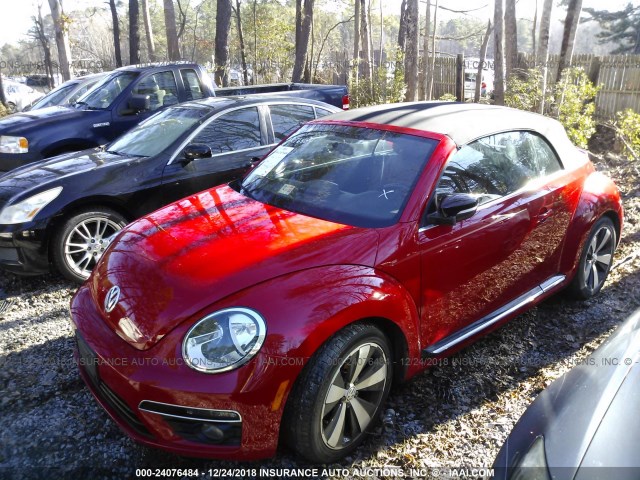 3VW7T7AT7DM826965 - 2013 VOLKSWAGEN BEETLE TURBO RED photo 2