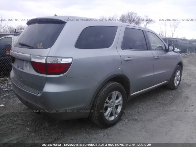 1C4RDJAG4DC698274 - 2013 DODGE DURANGO SXT GRAY photo 4