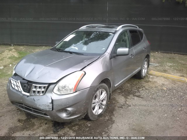 JN8AS5MT5CW607162 - 2012 NISSAN ROGUE S/SV GRAY photo 2