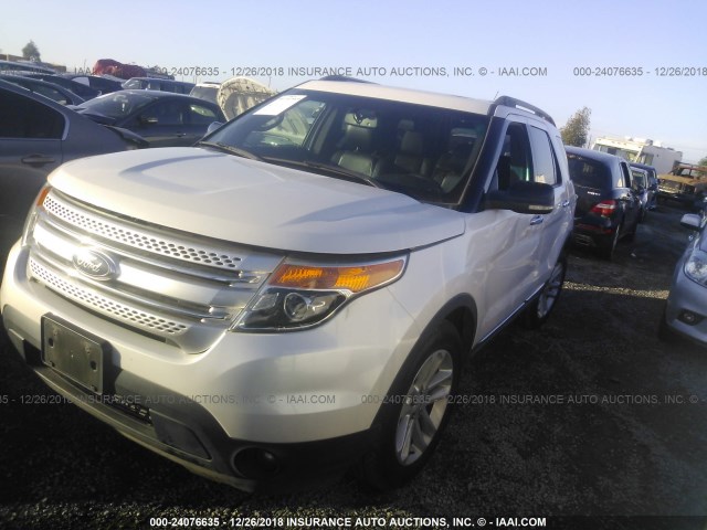 1FMHK7D95CGA84077 - 2012 FORD EXPLORER XLT WHITE photo 2