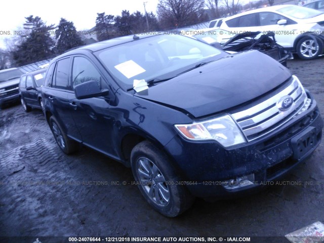 2FMDK38C18BA10683 - 2008 FORD EDGE SEL BLUE photo 1