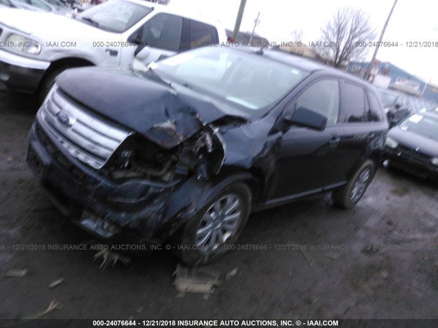 2FMDK38C18BA10683 - 2008 FORD EDGE SEL BLUE photo 2