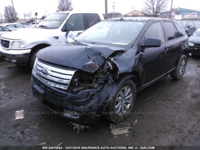 2FMDK38C18BA10683 - 2008 FORD EDGE SEL BLUE photo 6