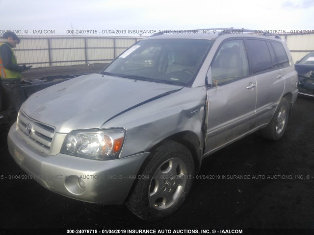 JTEEP21A960185948 - 2006 TOYOTA HIGHLANDER LIMITED SILVER photo 2