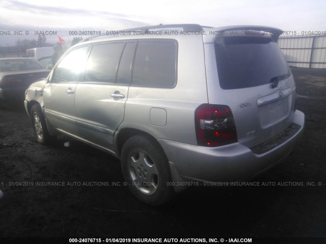 JTEEP21A960185948 - 2006 TOYOTA HIGHLANDER LIMITED SILVER photo 3