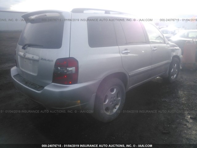 JTEEP21A960185948 - 2006 TOYOTA HIGHLANDER LIMITED SILVER photo 4