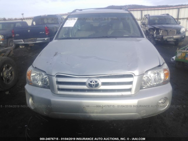 JTEEP21A960185948 - 2006 TOYOTA HIGHLANDER LIMITED SILVER photo 6