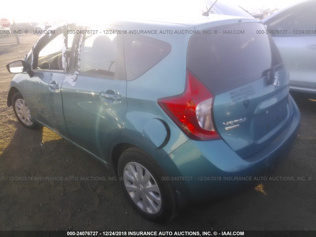 3N1CE2CP6FL430973 - 2015 NISSAN VERSA NOTE S/S PLUS/SV/SL/SR Light Blue photo 3