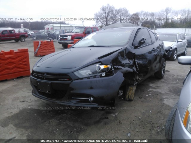 1C3CDFBA8DD322687 - 2013 DODGE DART SXT BLACK photo 2