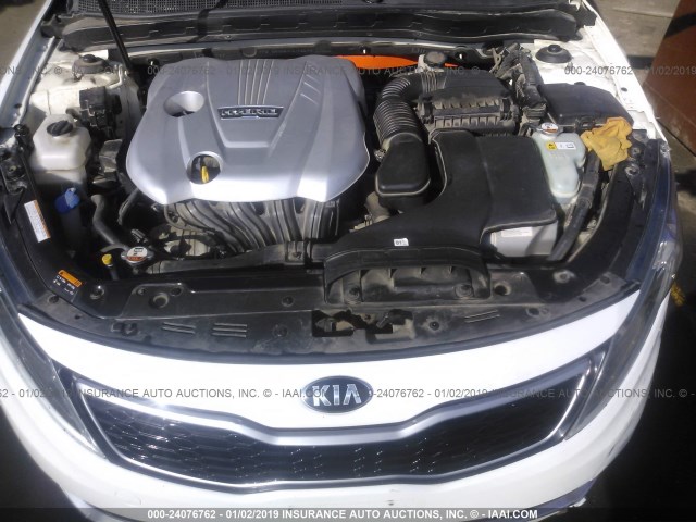 KNAGM4AD9D5058514 - 2013 KIA OPTIMA HYBRID WHITE photo 9