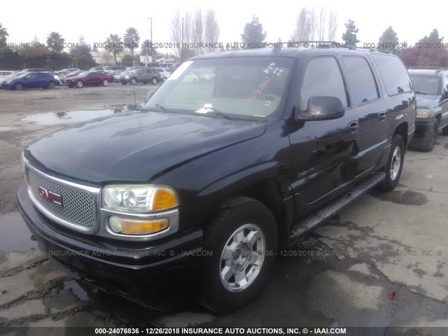 1GKFK66UX6J155499 - 2006 GMC YUKON XL DENALI BLACK photo 2