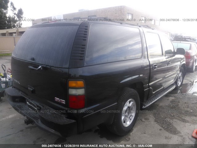 1GKFK66UX6J155499 - 2006 GMC YUKON XL DENALI BLACK photo 4