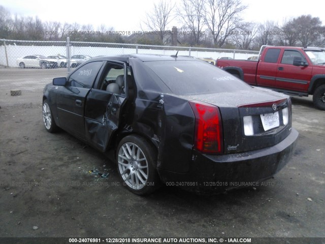 1G6DP577X70195518 - 2007 CADILLAC CTS HI FEATURE V6 BLACK photo 3