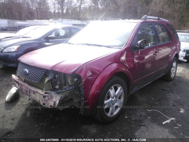 1FMZK06147GA08987 - 2007 FORD FREESTYLE LIMITED RED photo 2
