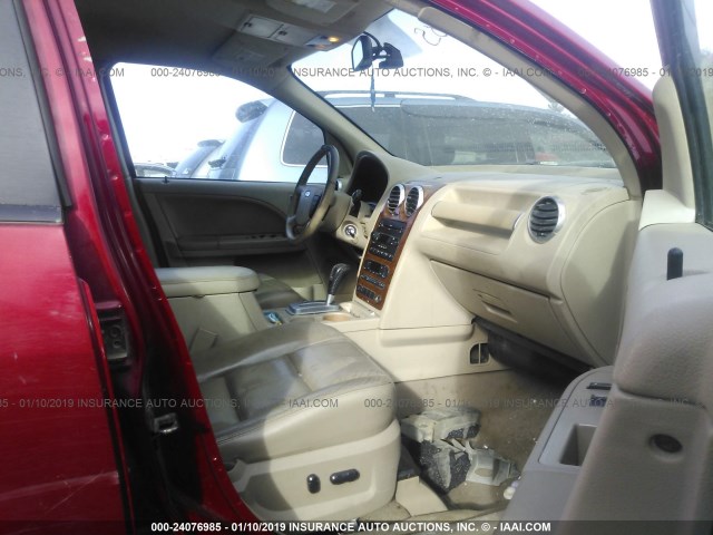 1FMZK06147GA08987 - 2007 FORD FREESTYLE LIMITED RED photo 5