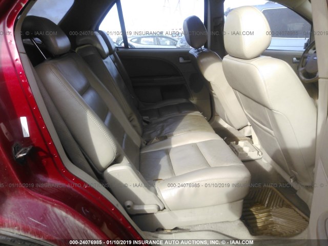 1FMZK06147GA08987 - 2007 FORD FREESTYLE LIMITED RED photo 8