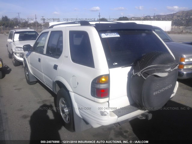 4S2CK58W4X4317994 - 1999 ISUZU RODEO S/LS/LSE WHITE photo 3