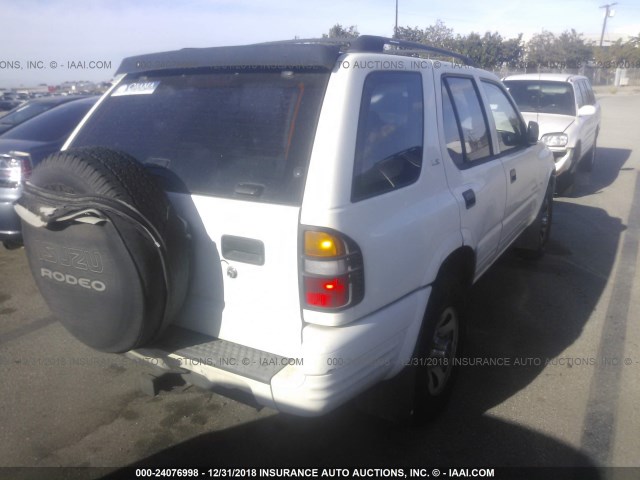 4S2CK58W4X4317994 - 1999 ISUZU RODEO S/LS/LSE WHITE photo 4