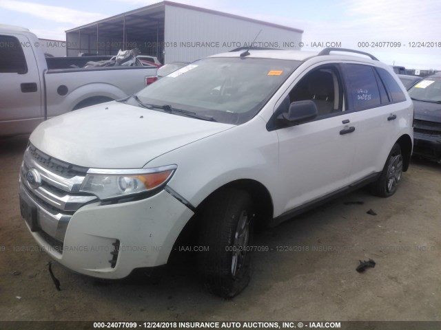 2FMDK3GC8CBA91708 - 2012 FORD EDGE SE WHITE photo 2