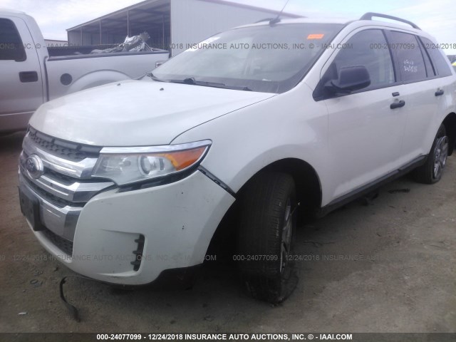 2FMDK3GC8CBA91708 - 2012 FORD EDGE SE WHITE photo 6