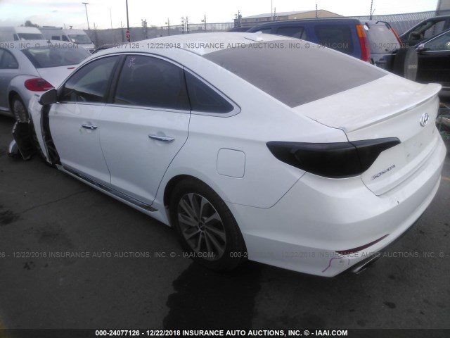 5NPE34AF8FH243476 - 2015 HYUNDAI SONATA SPORT/LIMITED WHITE photo 3