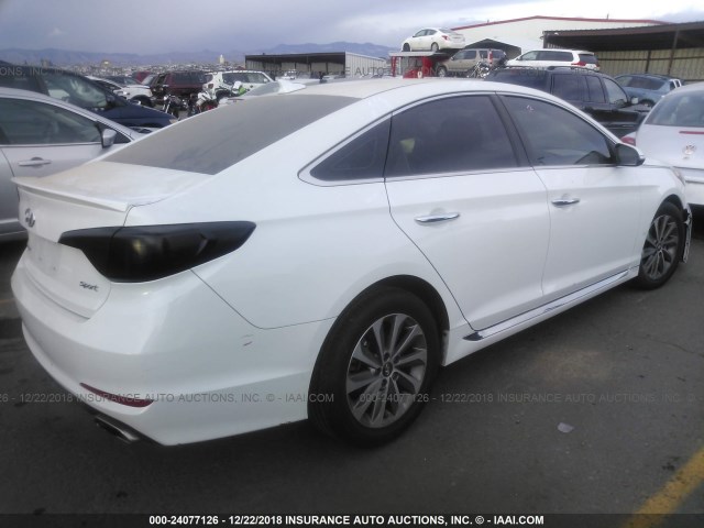 5NPE34AF8FH243476 - 2015 HYUNDAI SONATA SPORT/LIMITED WHITE photo 4