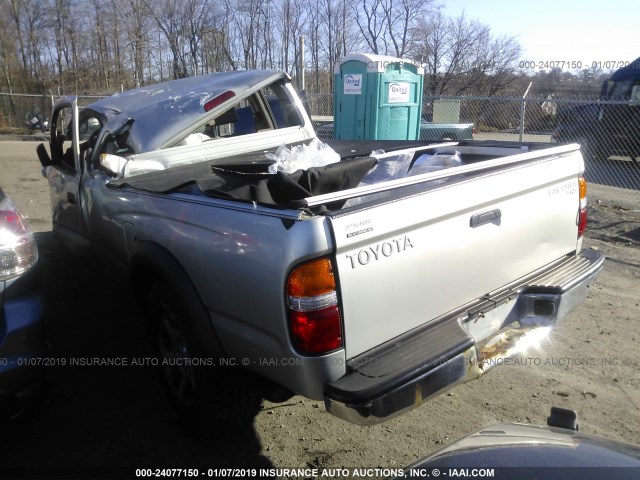 5TEWM72N43Z217748 - 2003 TOYOTA TACOMA XTRACAB SILVER photo 3