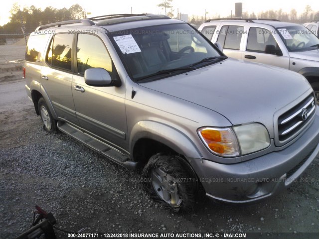 5TDZT38AX1S005539 - 2001 TOYOTA SEQUOIA LIMITED SILVER photo 1