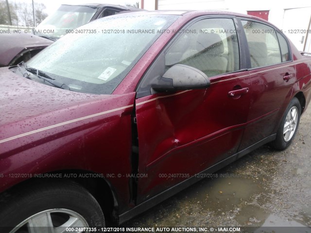 1G1ZT52825F237794 - 2005 CHEVROLET MALIBU LS 红色 照片 6