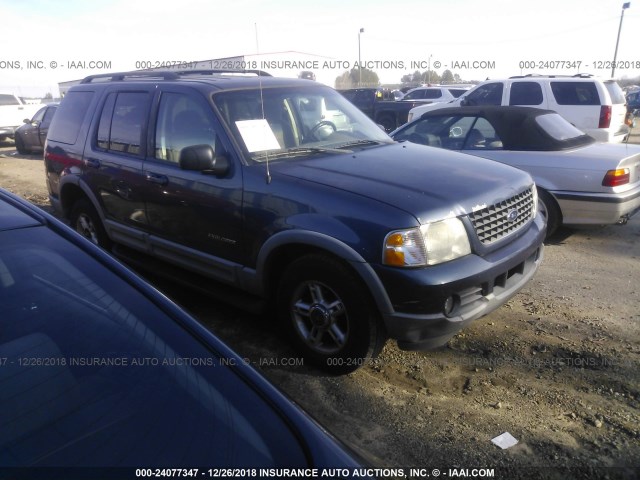 1FMZU73K02ZC71152 - 2002 FORD EXPLORER XLT BLUE photo 1