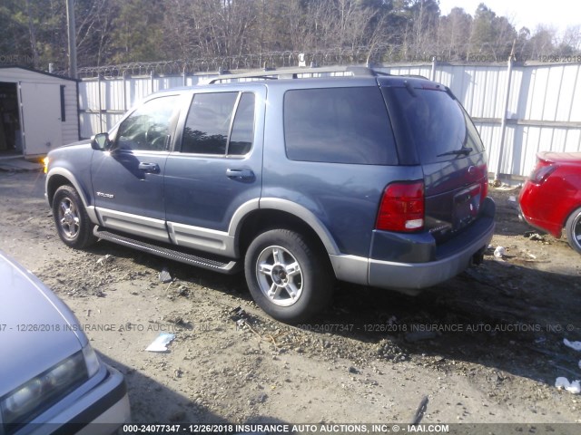 1FMZU73K02ZC71152 - 2002 FORD EXPLORER XLT BLUE photo 3