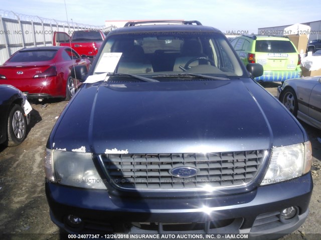 1FMZU73K02ZC71152 - 2002 FORD EXPLORER XLT BLUE photo 6