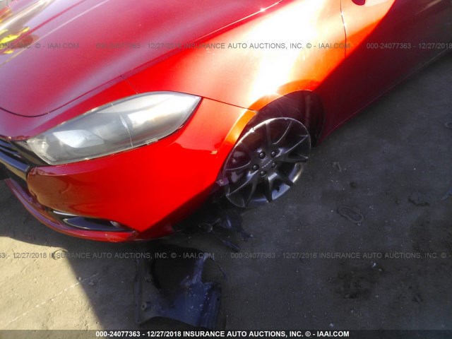 1C3CDFBB1ED700259 - 2014 DODGE DART SXT RED photo 6