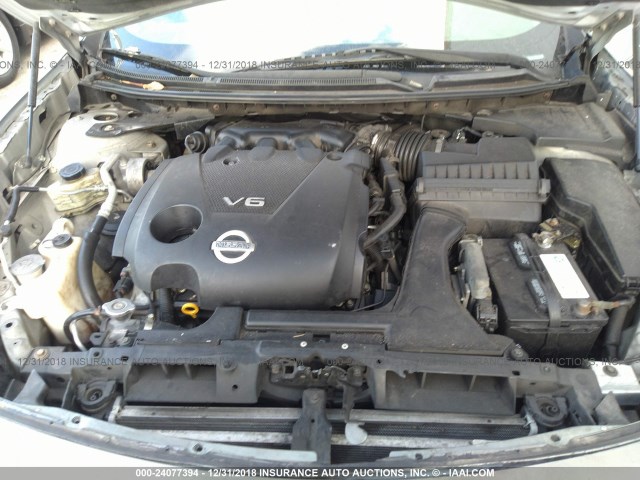 1N4AA51E49C800455 - 2009 NISSAN MAXIMA S/SV GRAY photo 10