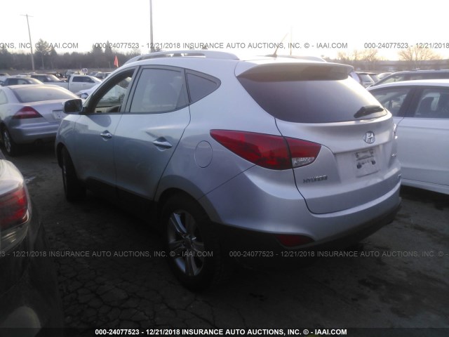 KM8JUCAC6CU424066 - 2012 HYUNDAI TUCSON GLS/LIMITED ვერცხლისფერი ფოტო 3