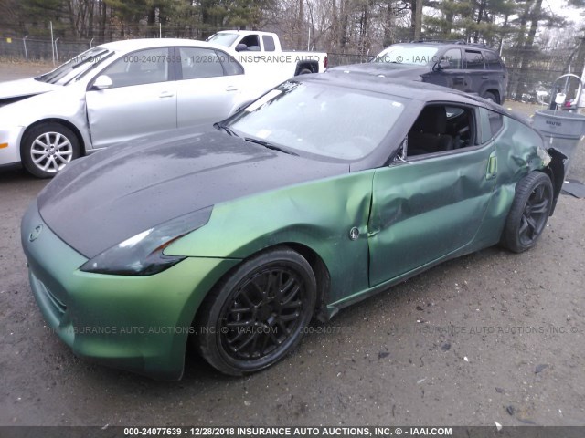 JN1AZ44E49M402619 - 2009 NISSAN 370Z GREEN photo 2