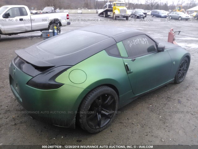 JN1AZ44E49M402619 - 2009 NISSAN 370Z GREEN photo 4